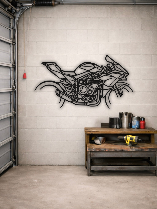 Kawasaki Ninja H2R Hyperbike Silhouette Metal Wall Art