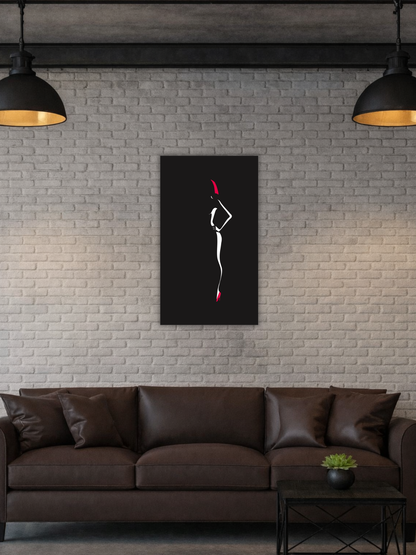 “Dangerously Elegant” Minimalist Fashion Metal Wall Art