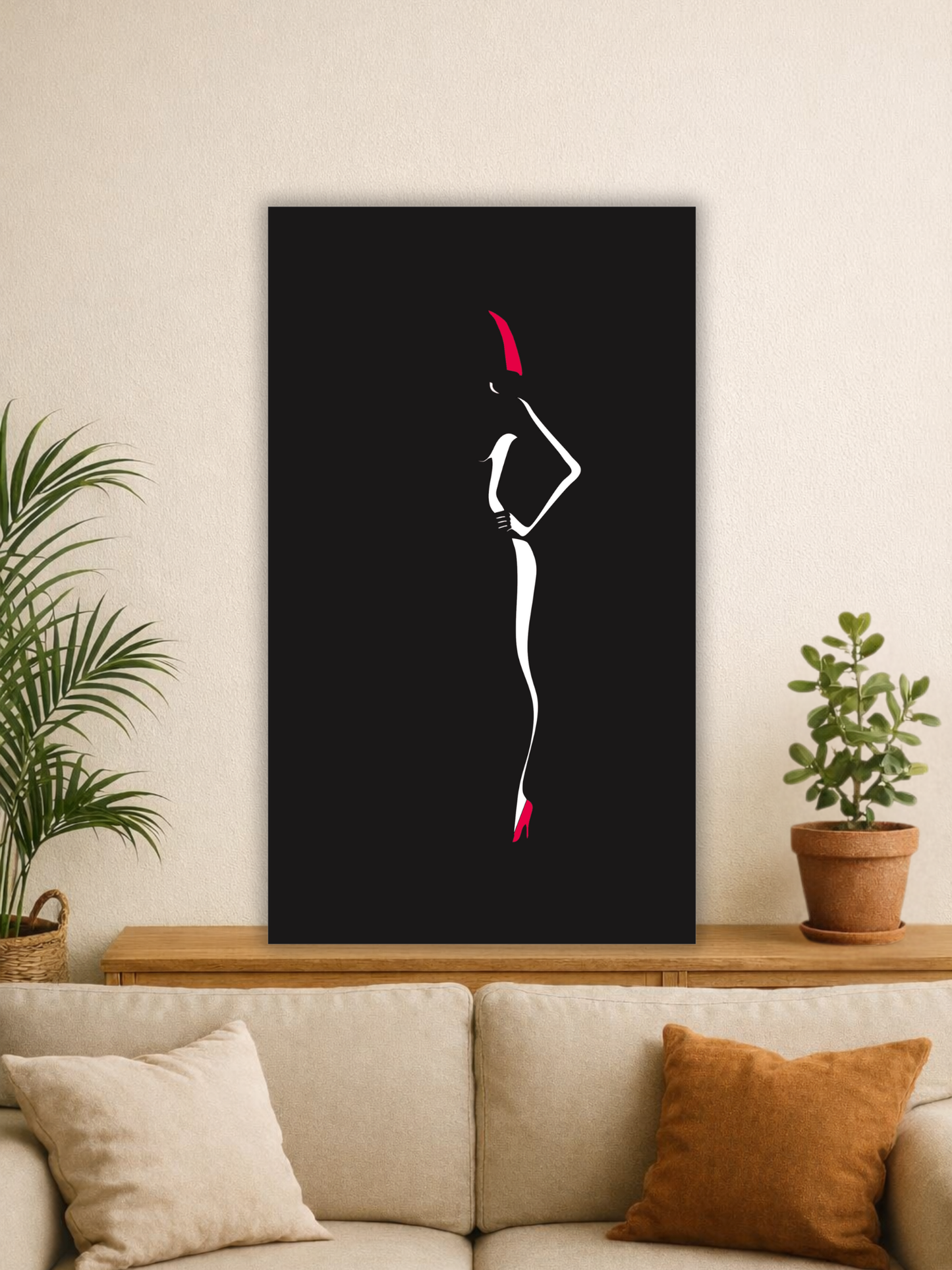 “Dangerously Elegant” Minimalist Fashion Metal Wall Art