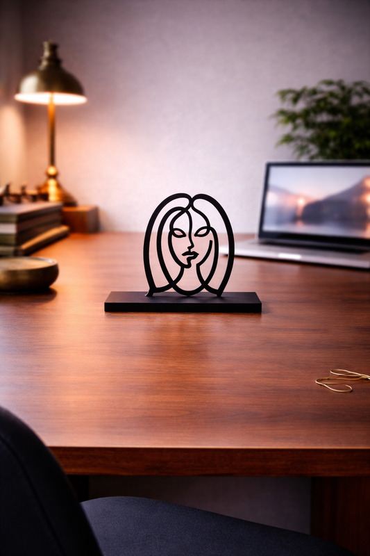 “Virgo Essence” Sculpture Zodiac Metal Art Desk Decor