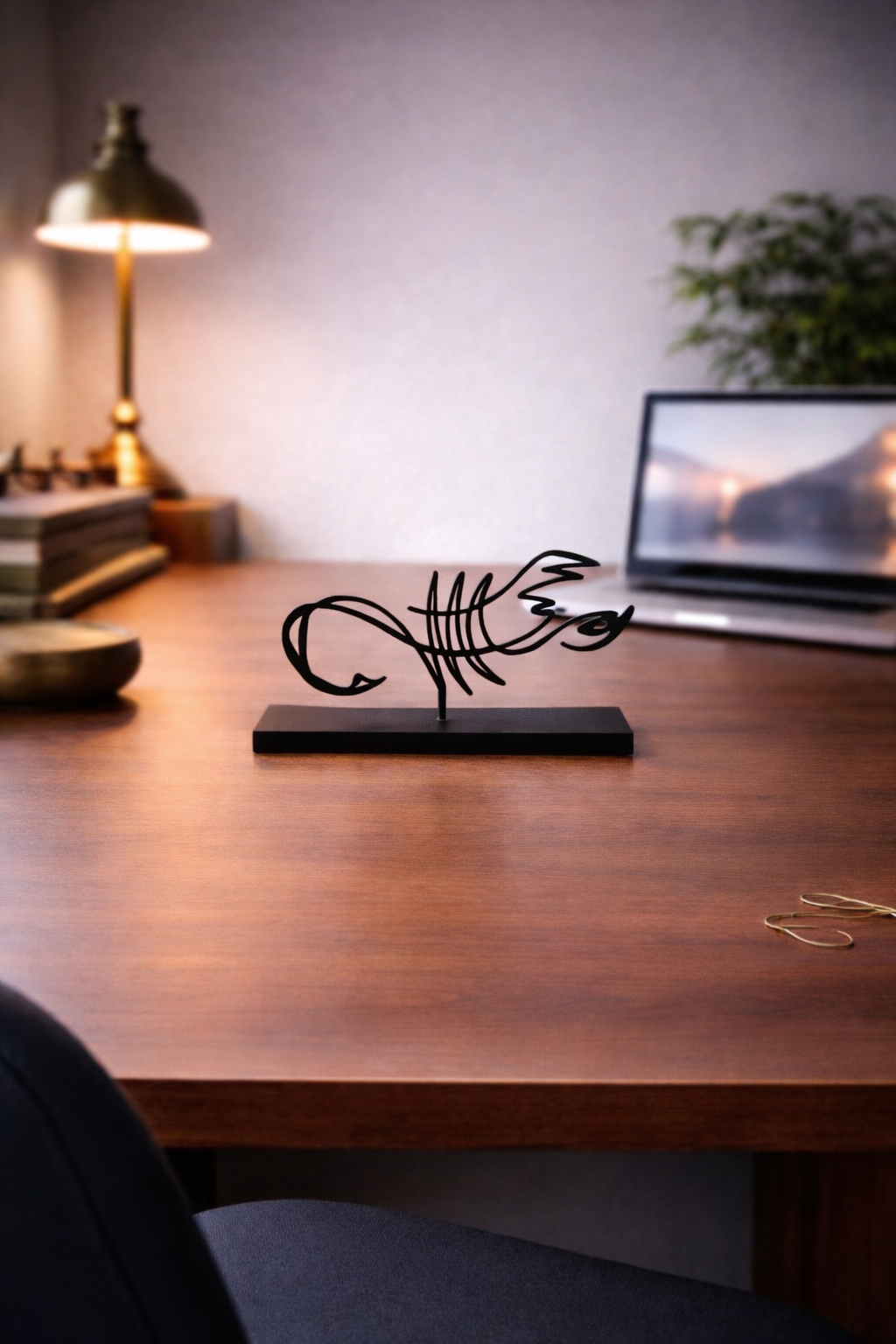 Scorpio Sculpture Zodiac Metal Art Desk Decor