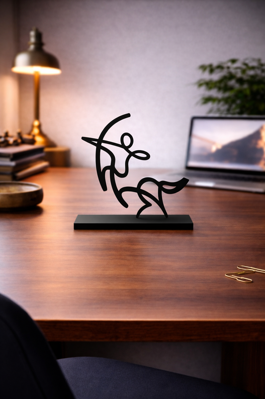 Sagittarius Sculpture Zodiac Metal Art Desk Decor
