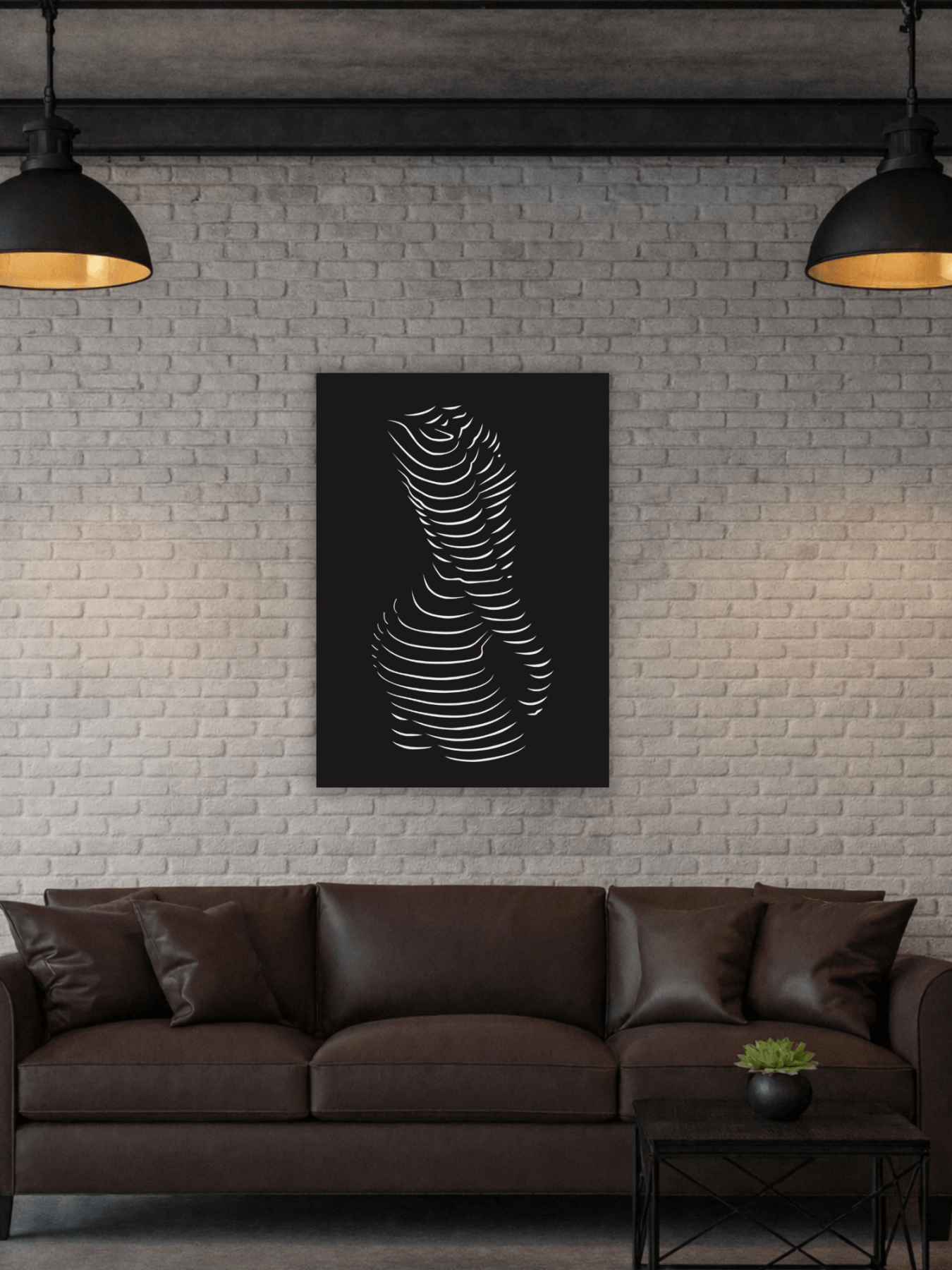 Abstract Body Flow Декоративно Пано за Стена - Deco Cut | Луксозен Метален Декор