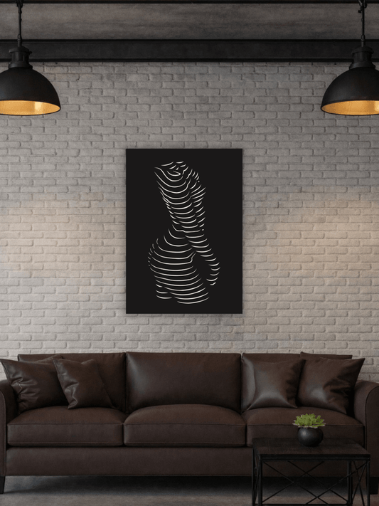 Abstract Body Flow Декоративно Пано за Стена - Deco Cut | Луксозен Метален Декор