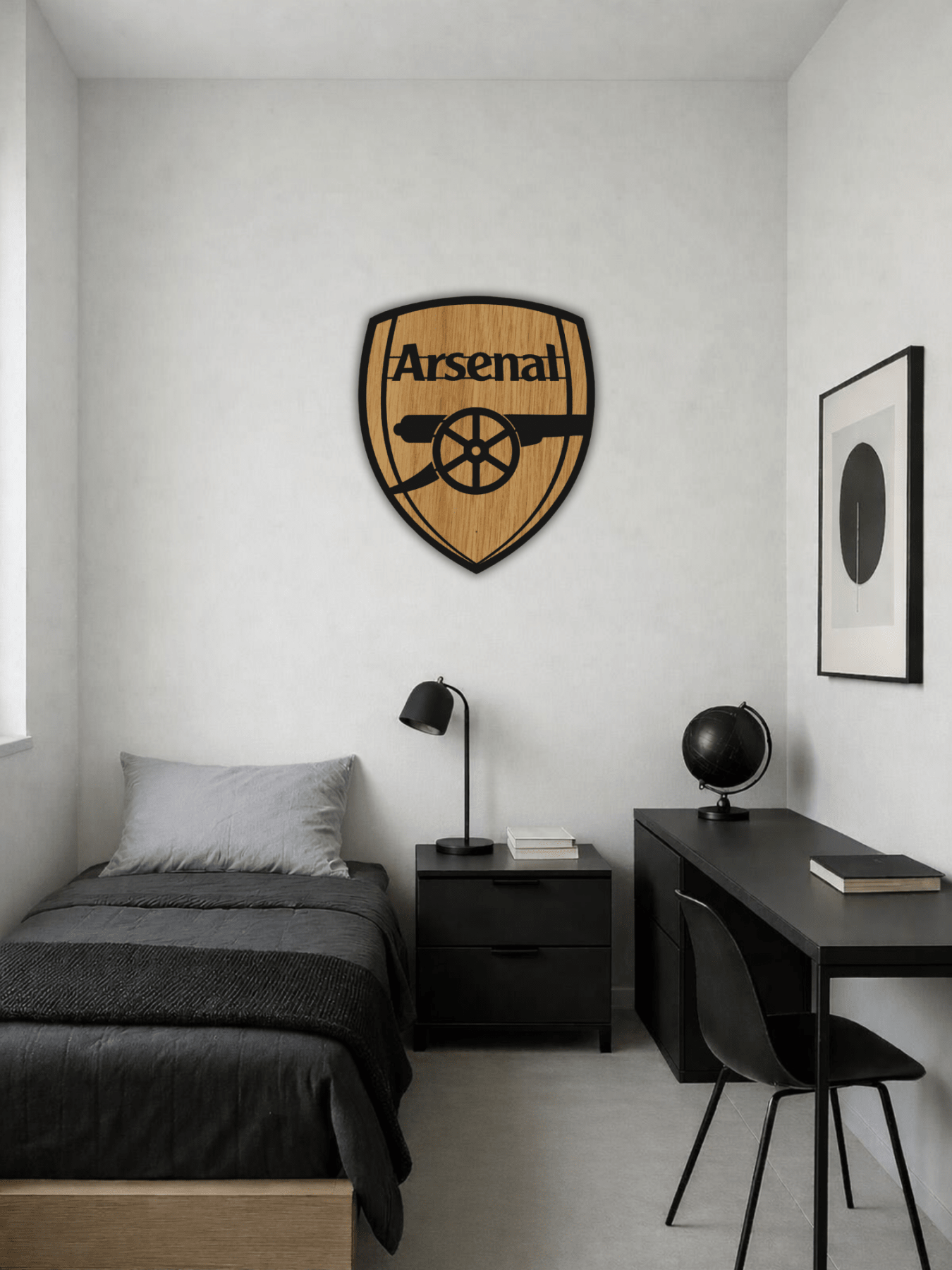 Arsenal FC Футболна Емблема Декоративно Пано - Deco Cut | Луксозен Метален Декор