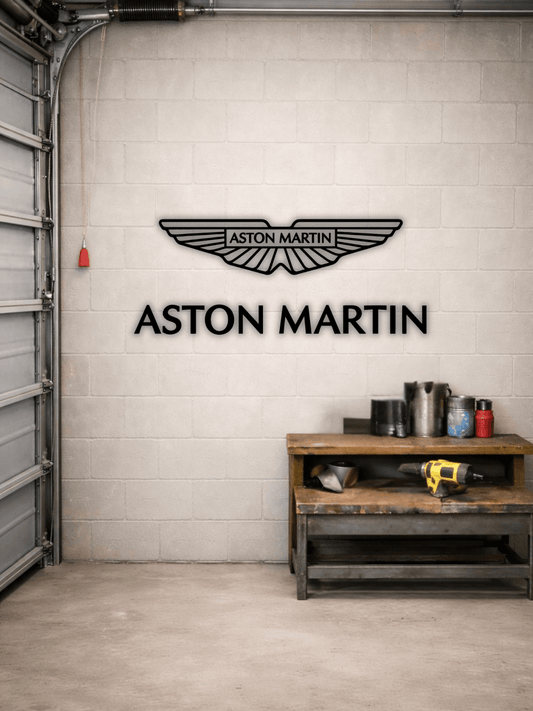 Aston Martin Лого Декоративно Пано - Deco Cut | Луксозен Метален Декор