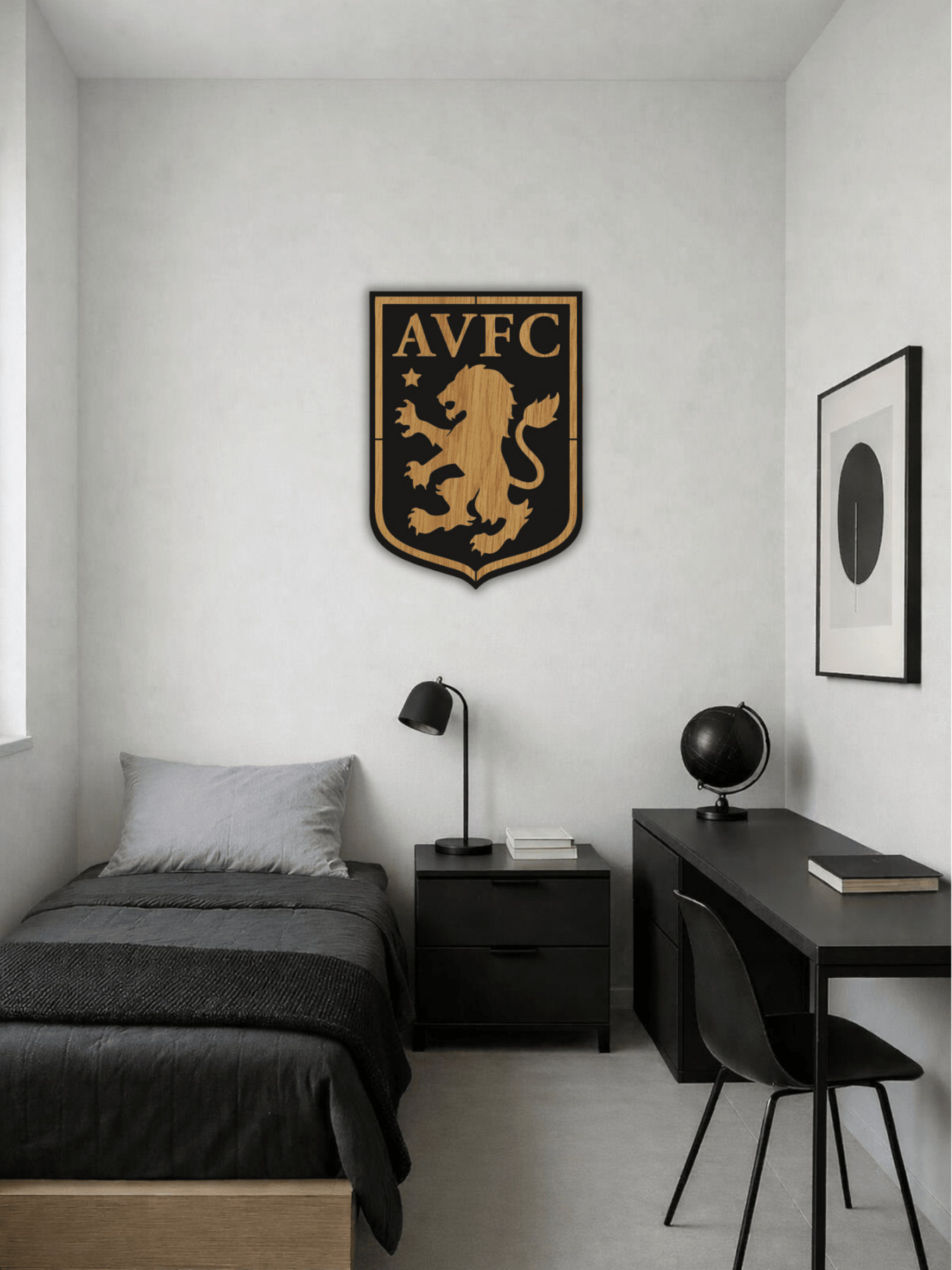 Aston Villa FC Футболна Емблема Декоративно Пано - Deco Cut | Луксозен Метален Декор