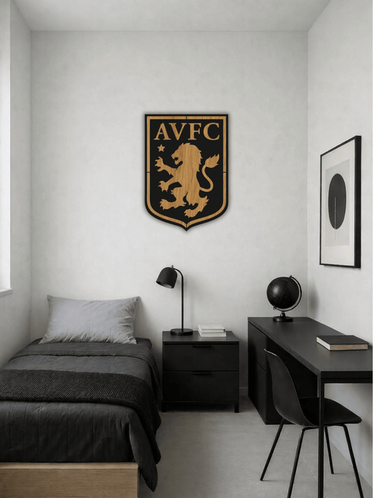 Aston Villa FC Футболна Емблема Декоративно Пано - Deco Cut | Луксозен Метален Декор