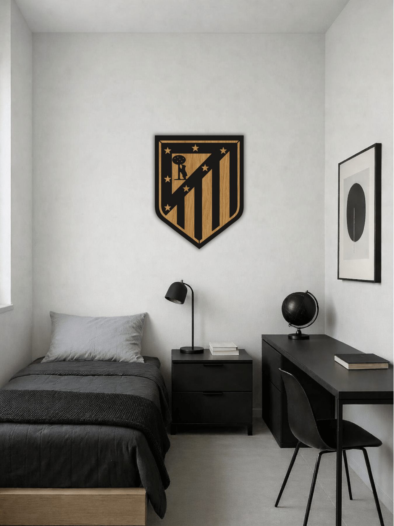 Atlético Madrid Футболна Емблема Декоративно Пано - Deco Cut | Луксозен Метален Декор