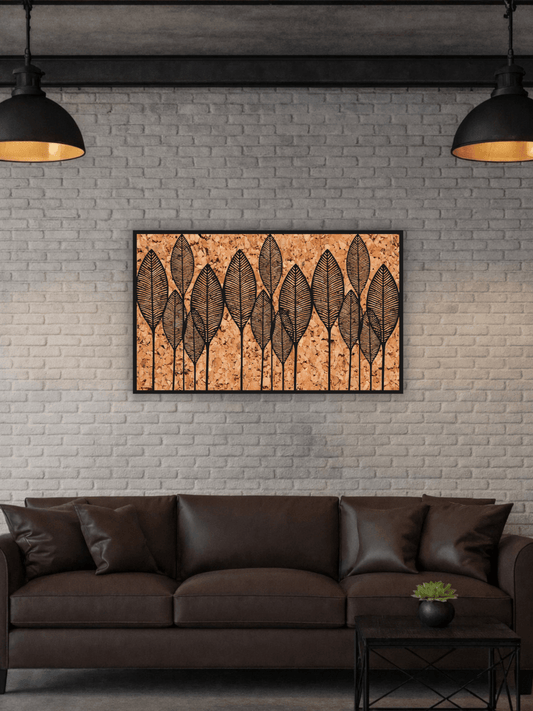 Autumn Leaves Декоративно Пано за Стена - Deco Cut | Луксозен Метален Декор