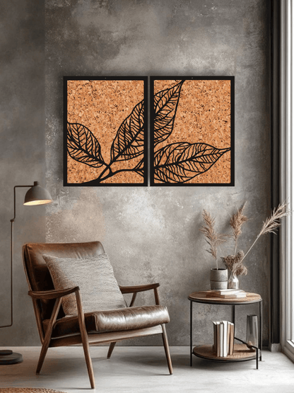 Botanical Leaves Декоративно Пано - Set of 2 - Deco Cut | Луксозен Метален Декор