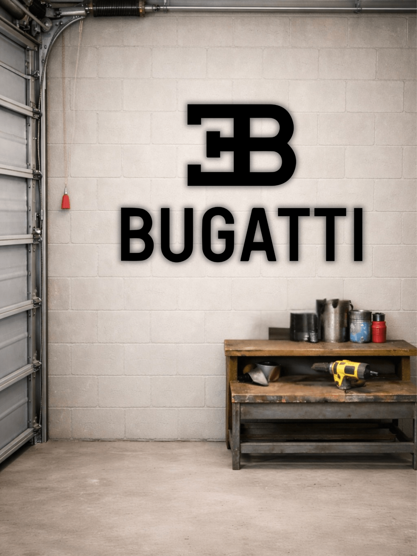 Bugatti Лого Декоративно Пано - Deco Cut | Луксозен Метален Декор