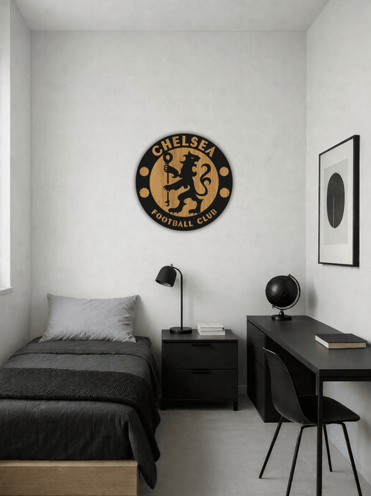 Chelsea FC Футболна Емблема Декоративно Пано - Deco Cut | Луксозен Метален Декор