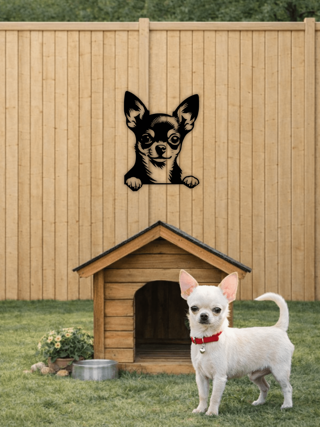Chihuahua Декоративно Пано - Deco Cut | Луксозен Метален Декор
