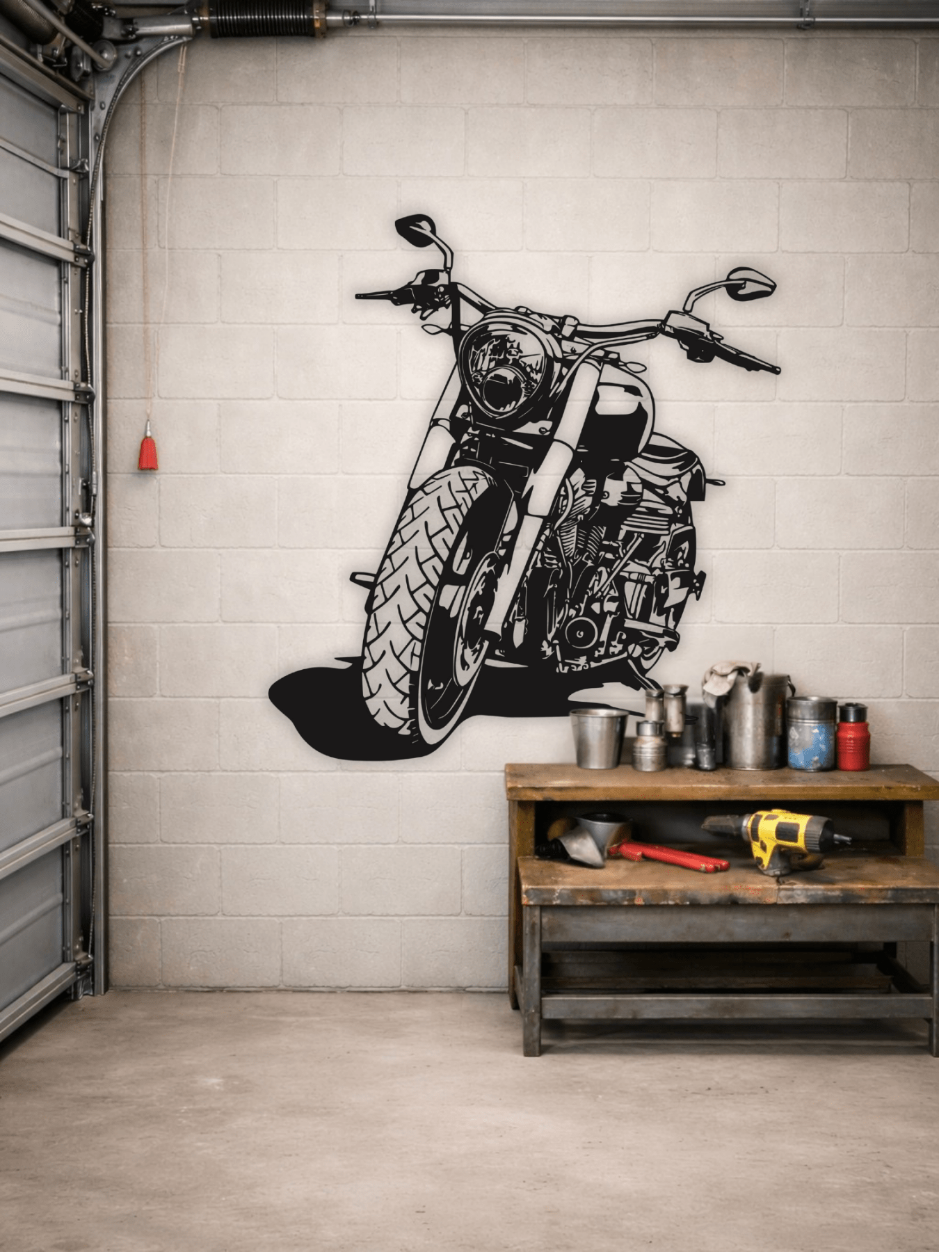 Chopper Силует Декоративно Пано за Стена - Deco Cut | Луксозен Метален Декор