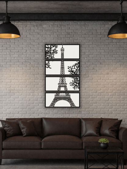 Eiffel Tower Декоративно Пано - Set of 4 - Deco Cut | Луксозен Метален Декор
