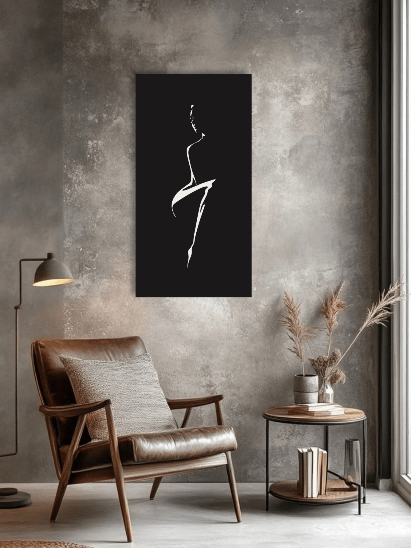 Elegant Female Silhouette Декоративно Пано за Стена - Deco Cut | Луксозен Метален Декор