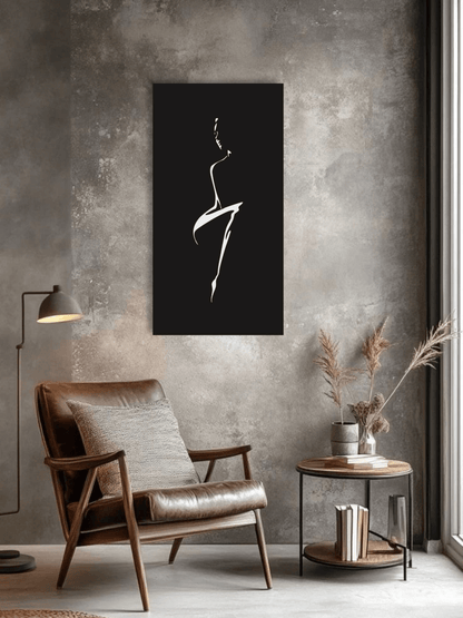 Elegant Female Silhouette Декоративно Пано за Стена - Deco Cut | Луксозен Метален Декор