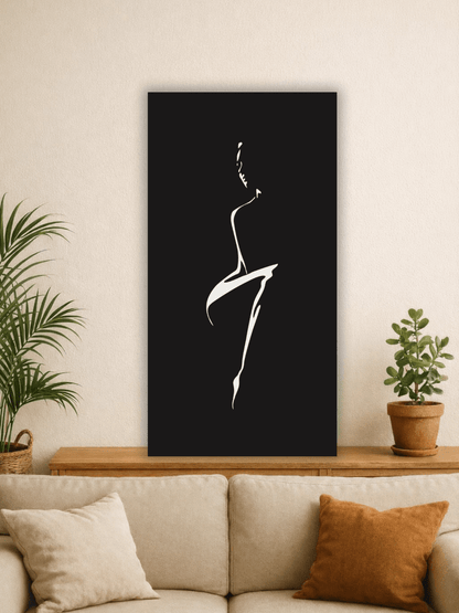 Elegant Female Silhouette Декоративно Пано за Стена - Deco Cut | Луксозен Метален Декор