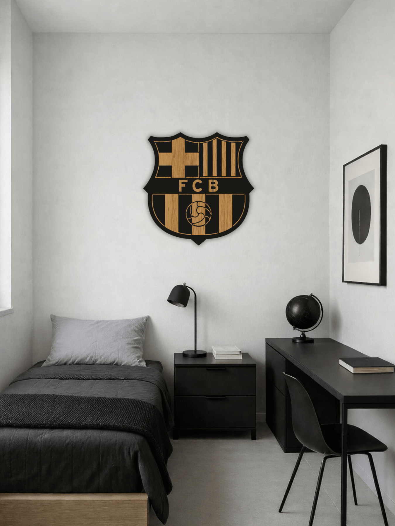 FC Barcelona Футболна Емблема Декоративно Пано - Deco Cut | Луксозен Метален Декор