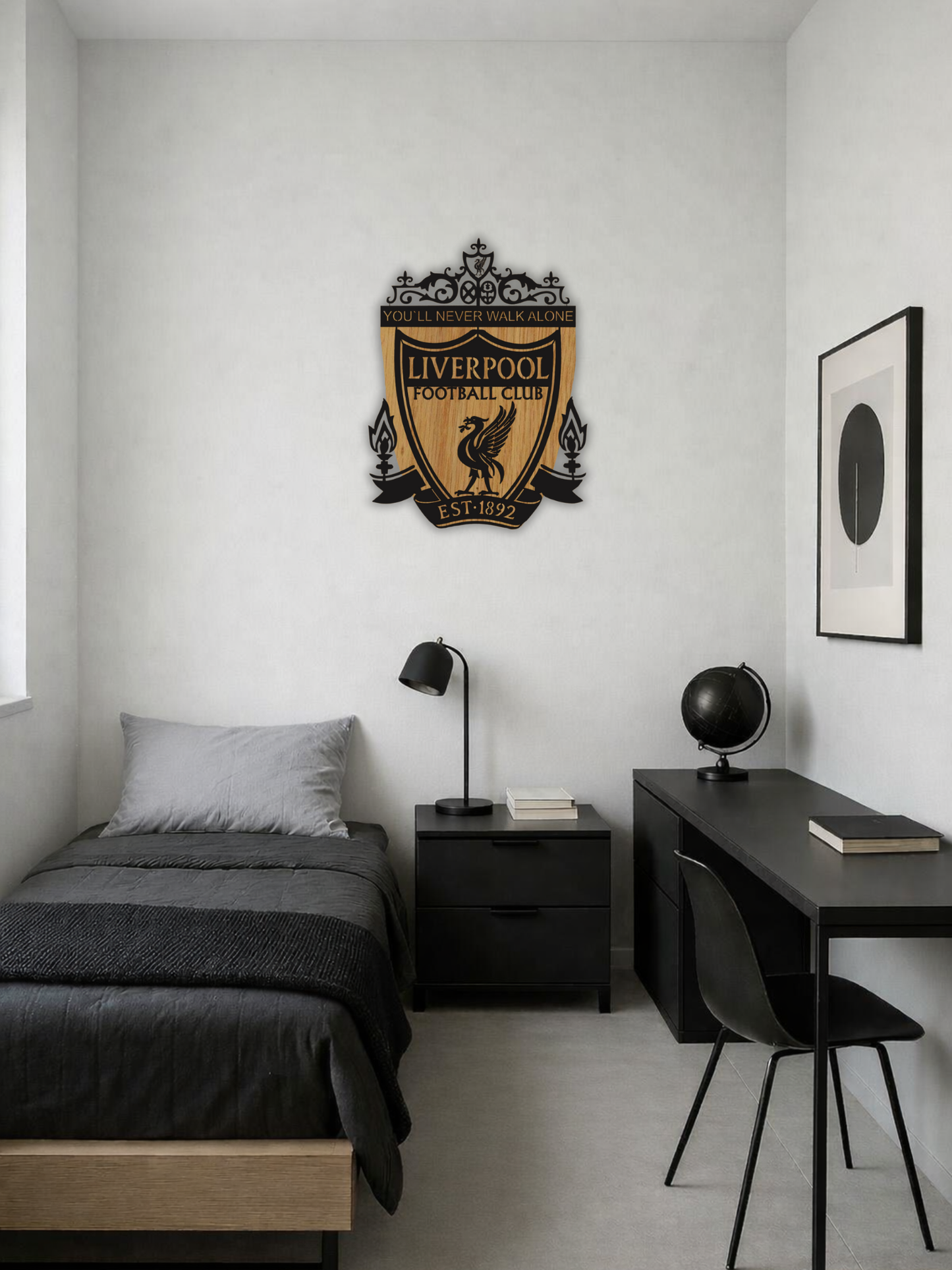 Liverpool FC Football Emblem Metal Wall Art Sports Style