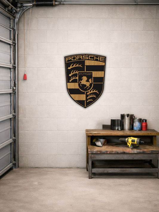 Porsche Logo Metal Wall Art
