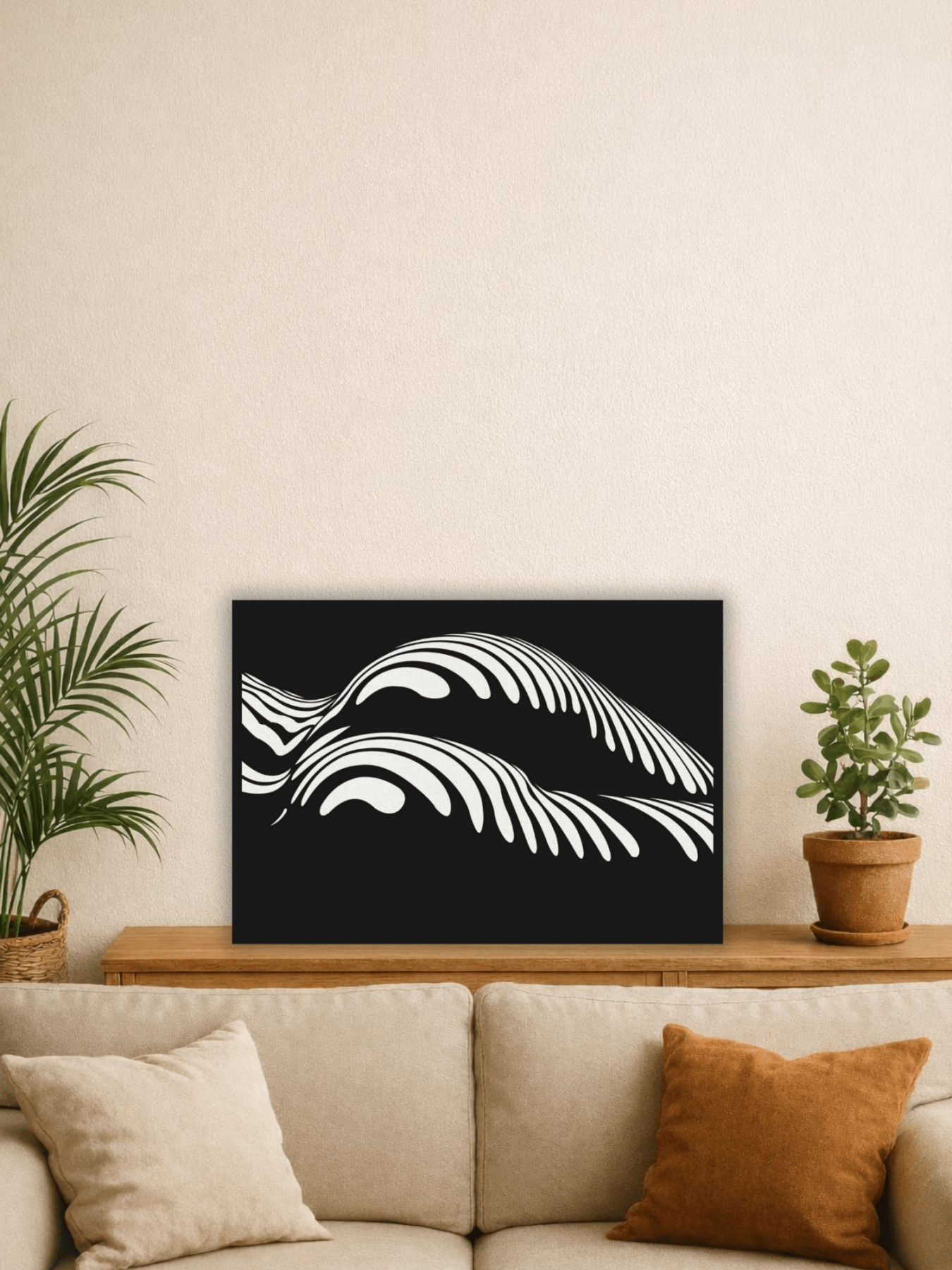“Flowing Waves” Декоративно Пано за Стена - Deco Cut | Луксозен Метален Декор