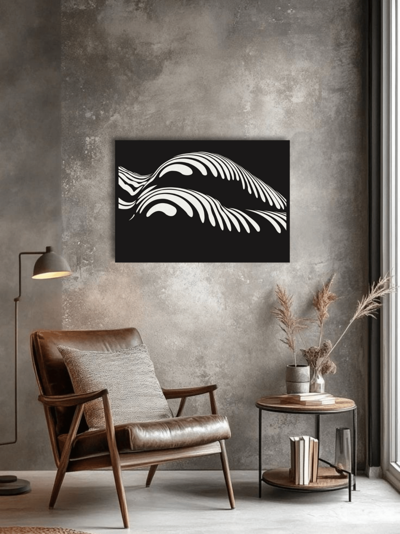 “Flowing Waves” Декоративно Пано за Стена - Deco Cut | Луксозен Метален Декор