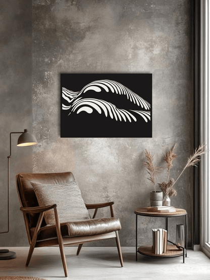 “Flowing Waves” Декоративно Пано за Стена - Deco Cut | Луксозен Метален Декор