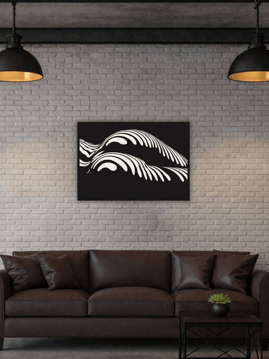 “Flowing Waves” Декоративно Пано за Стена - Deco Cut | Луксозен Метален Декор