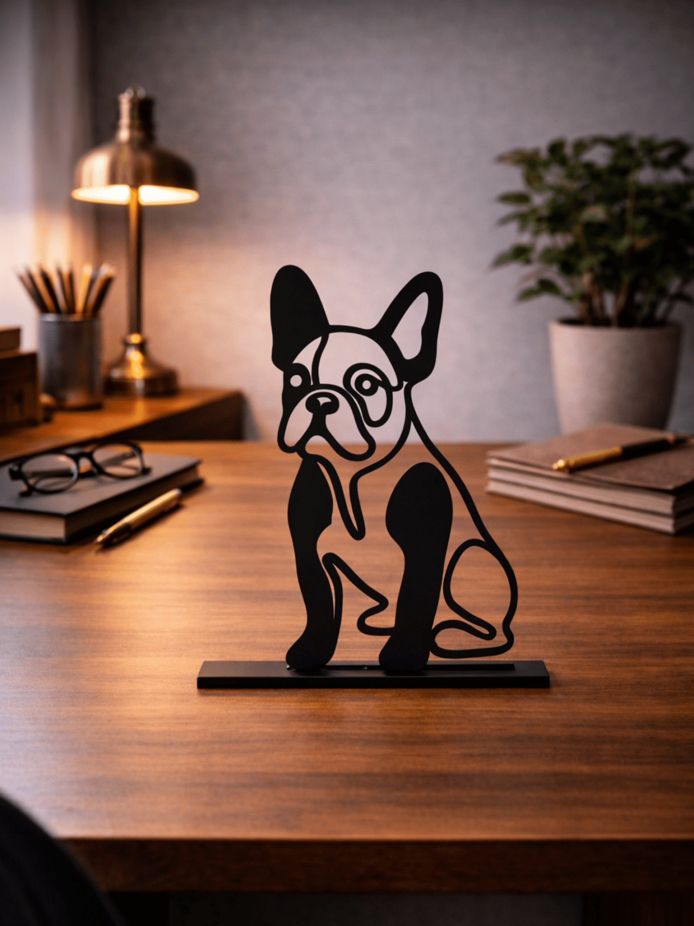 French Bulldog Метална Декорация за Бюро - Deco Cut | Луксозен Метален Декор