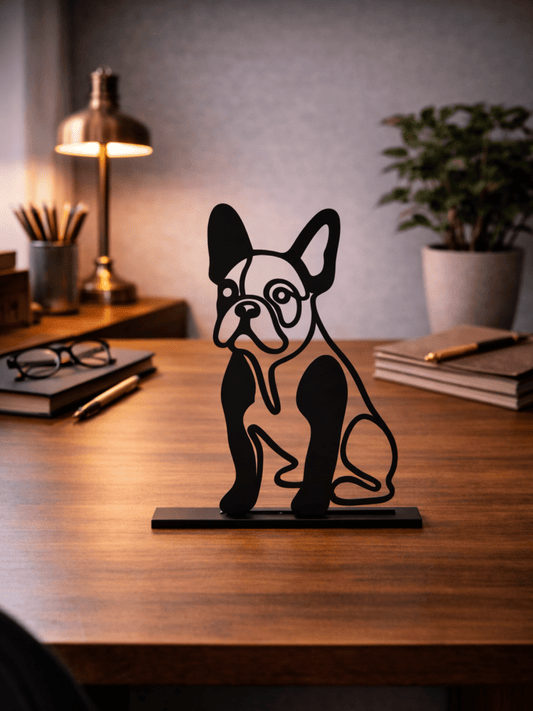 French Bulldog Метална Декорация за Бюро - Deco Cut | Луксозен Метален Декор