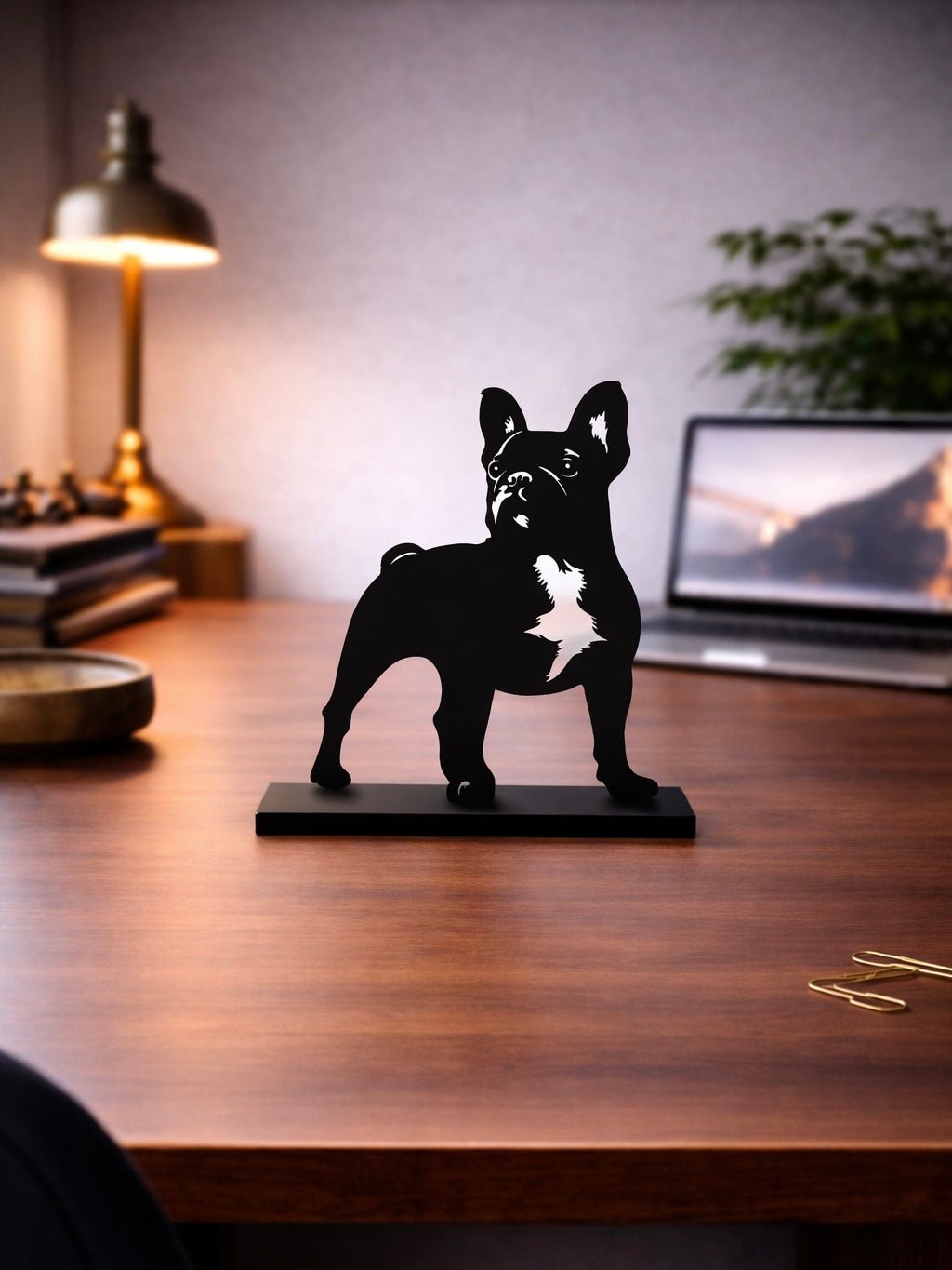 Frenchie Метална Декорация за Бюро - Deco Cut | Луксозен Метален Декор