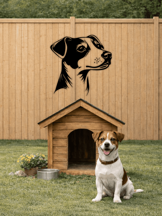 Jack Russel Terrier Силует Декоративно Пано - Deco Cut | Луксозен Метален Декор
