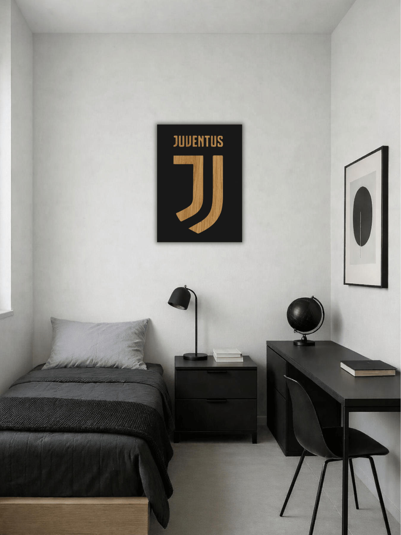 Juventus FC Футболна Емблема Декоративно Пано - Deco Cut | Луксозен Метален Декор