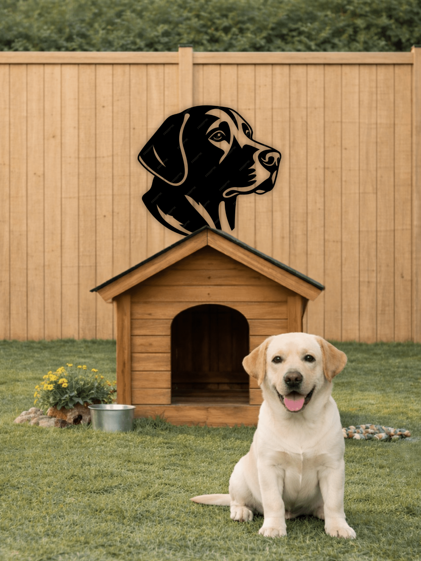 Labrador Retriever Силует Декоративно Пано - Deco Cut | Луксозен Метален Декор
