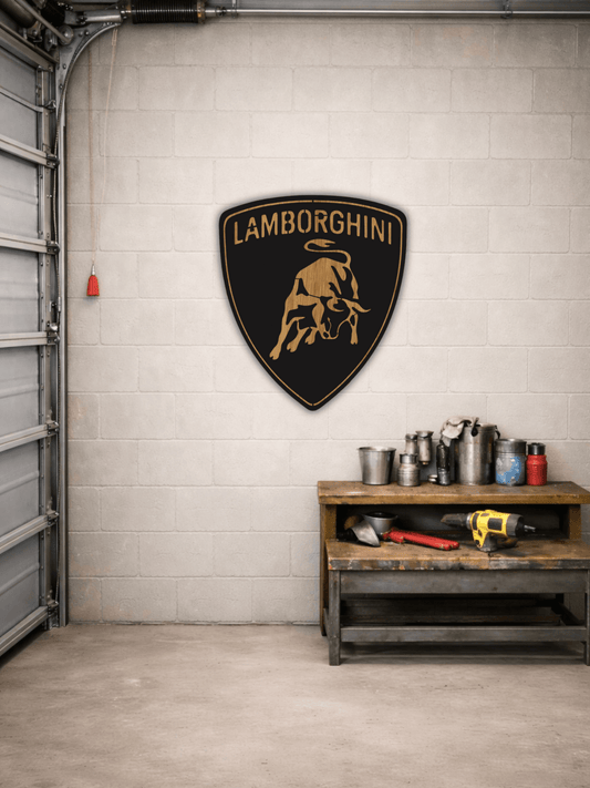 Lamborghini Лого Декоративно Пано - Deco Cut | Луксозен Метален Декор