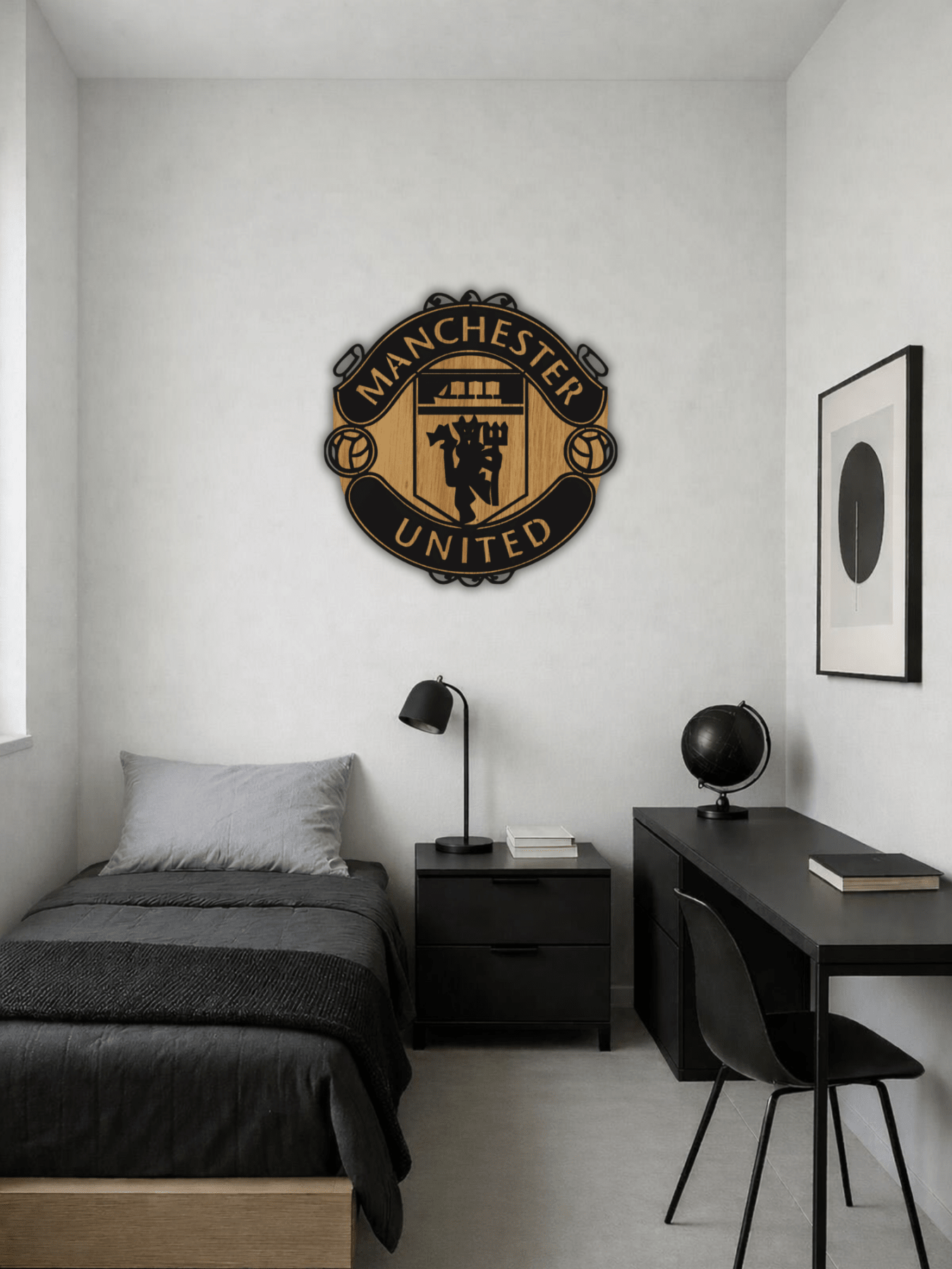 Manchester United FC Футболна Емблема Декоративно Пано - Deco Cut | Луксозен Метален Декор