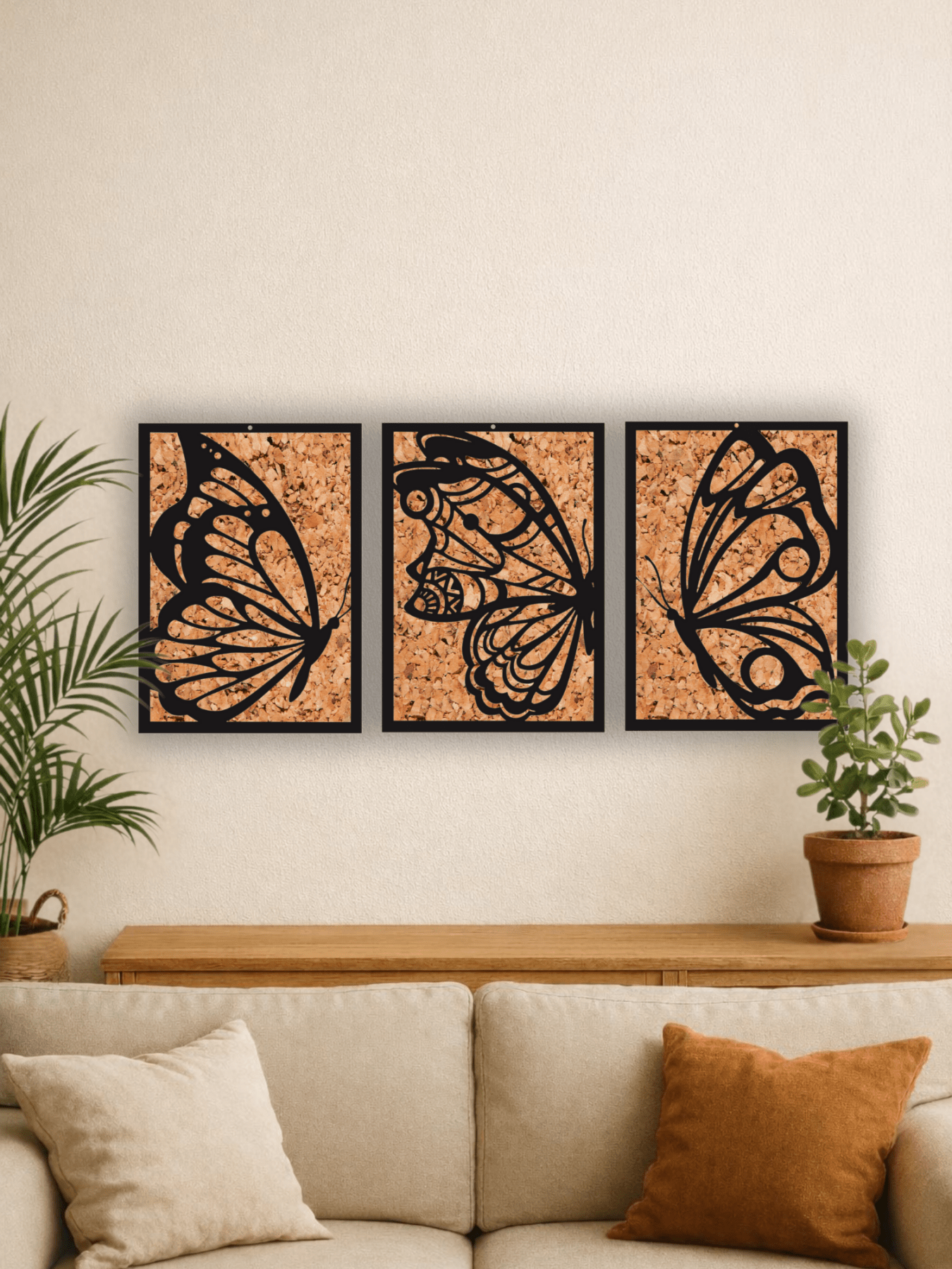 “Metamorphosis in Three” Декоративно Пано - Set of 3 - Deco Cut | Луксозен Метален Декор