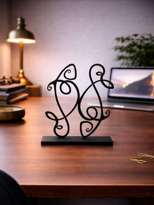 Pisces Зодия Риби Метална Декорация за Бюро - Deco Cut | Луксозен Метален Декор