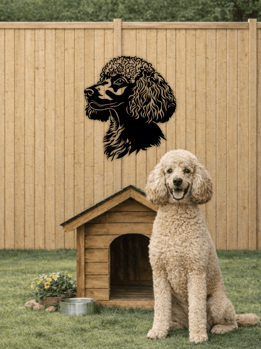 Poodle Силует Декоративно Пано - Deco Cut | Луксозен Метален Декор