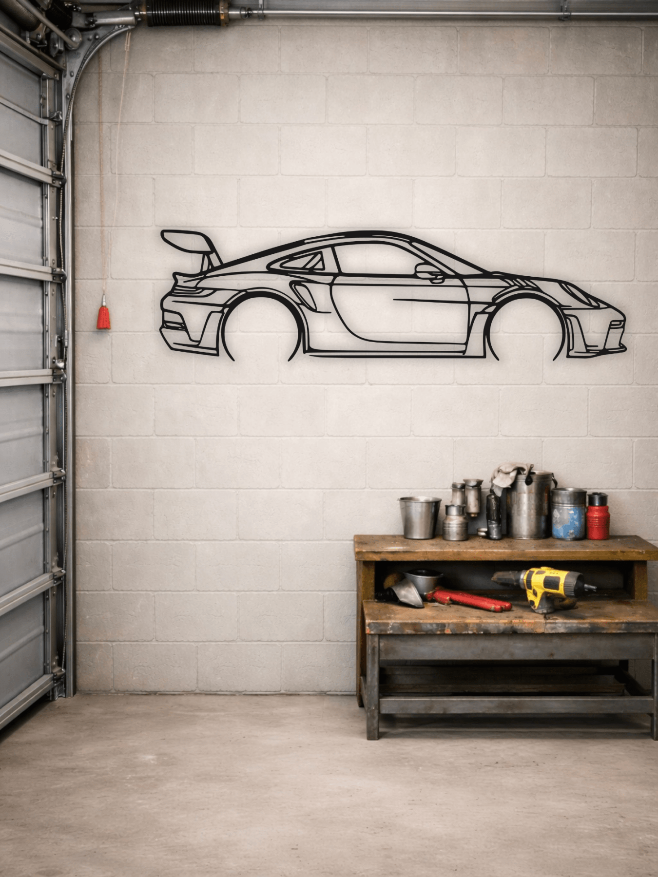 Porsche 911 GT3 RS Model 992 Profile Декоративно Пано - Deco Cut | Луксозен Метален Декор