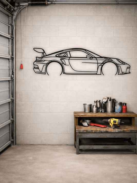 Porsche 911 GT3 RS Model 992 Profile Декоративно Пано - Deco Cut | Луксозен Метален Декор