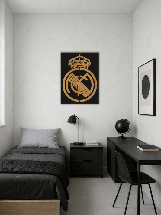 Real Madrid CF Футболна Емблема Декоративно Пано - Deco Cut | Луксозен Метален Декор