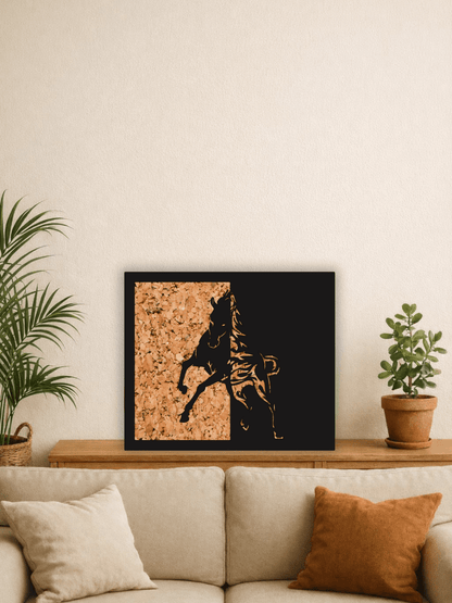 “Rising Stallion” Декоративно Пано за Стена - Deco Cut | Луксозен Метален Декор
