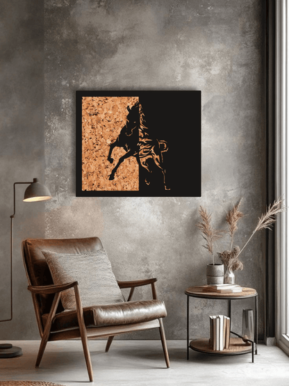 “Rising Stallion” Декоративно Пано за Стена - Deco Cut | Луксозен Метален Декор