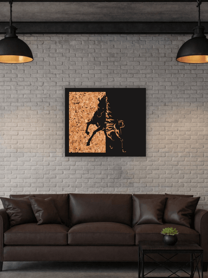 “Rising Stallion” Декоративно Пано за Стена - Deco Cut | Луксозен Метален Декор
