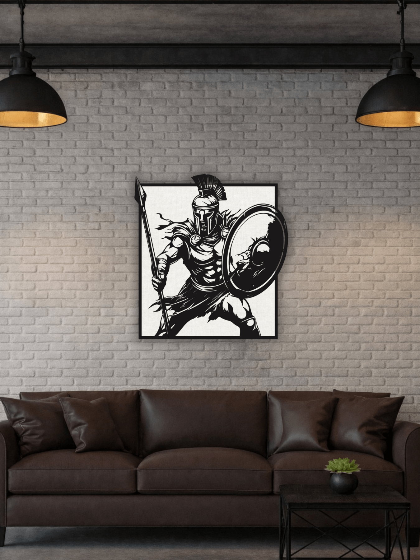 Spartan Warrior Декоративно Пано за Стена - Deco Cut | Луксозен Метален Декор