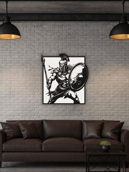 Spartan Warrior Декоративно Пано за Стена - Deco Cut | Луксозен Метален Декор