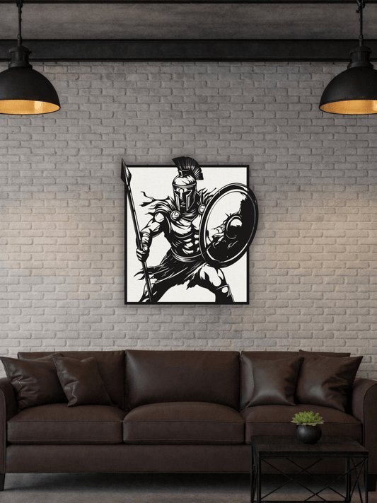 Spartan Warrior Декоративно Пано за Стена - Deco Cut | Луксозен Метален Декор